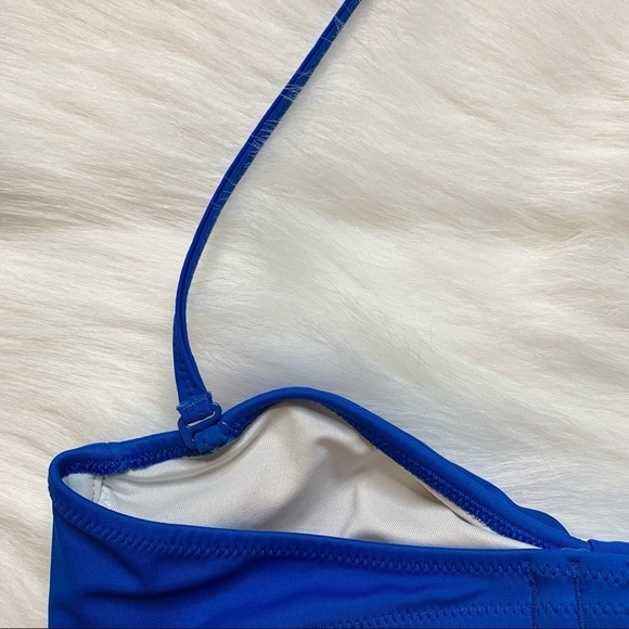 Pink Victoria's Secret Halter Bikini Top Bandeau Swimwear Beach Blue XS - Picture 7 of 11